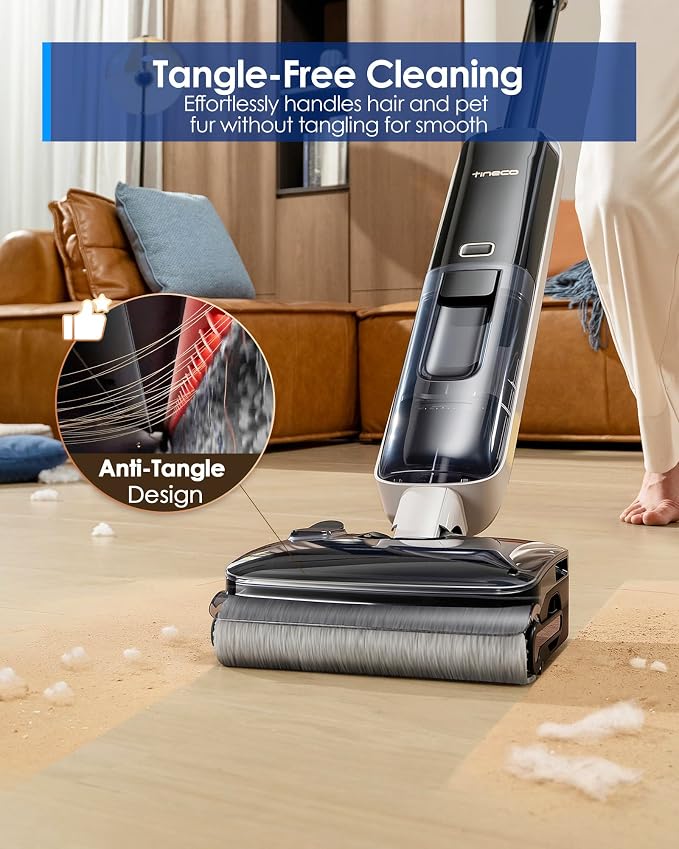 Floor ONE S6 Master Wet Dry Vacuum Cleaner, 20kPa Suction Vacuum Mop with Dual-Edge Cleaning, 45 Min Runtime (Quite Mode)