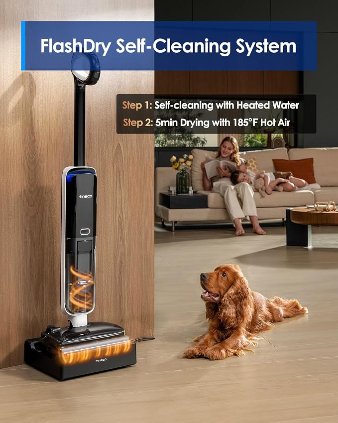 Floor ONE S6 Master Wet Dry Vacuum Cleaner, 20kPa Suction Vacuum Mop with Dual-Edge Cleaning, 45 Min Runtime (Quite Mode)