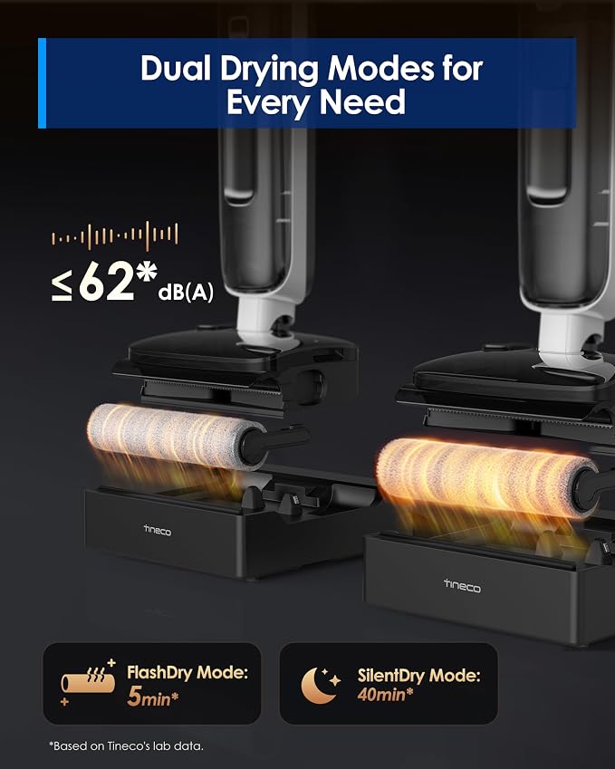 Floor ONE S6 Master Wet Dry Vacuum Cleaner, 20kPa Suction Vacuum Mop with Dual-Edge Cleaning, 45 Min Runtime (Quite Mode)