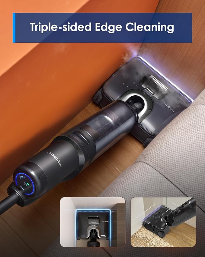 Floor One S7 Stretch Steam Cordless Wet Dry Vacuum Steam Mop All-in-One, 320°F HyperSteam, 180° Lay-Flat, Anti-Tangle Design