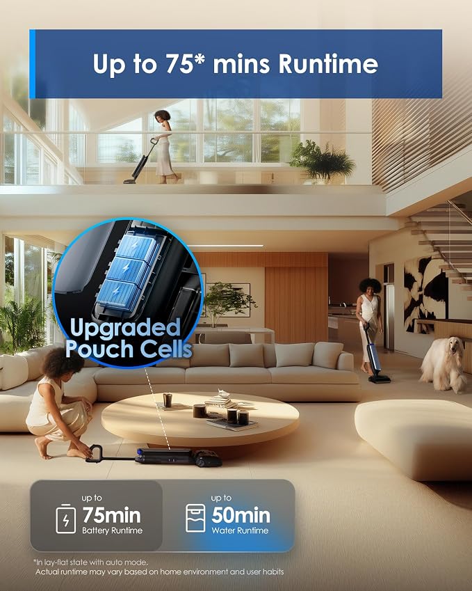Floor One S9 Artist Pro Wet Dry Vacuum Cleaner, 22kPa Suction, 360° SmoothDrive, Anti-Tangle Design, 185°F Flashdry