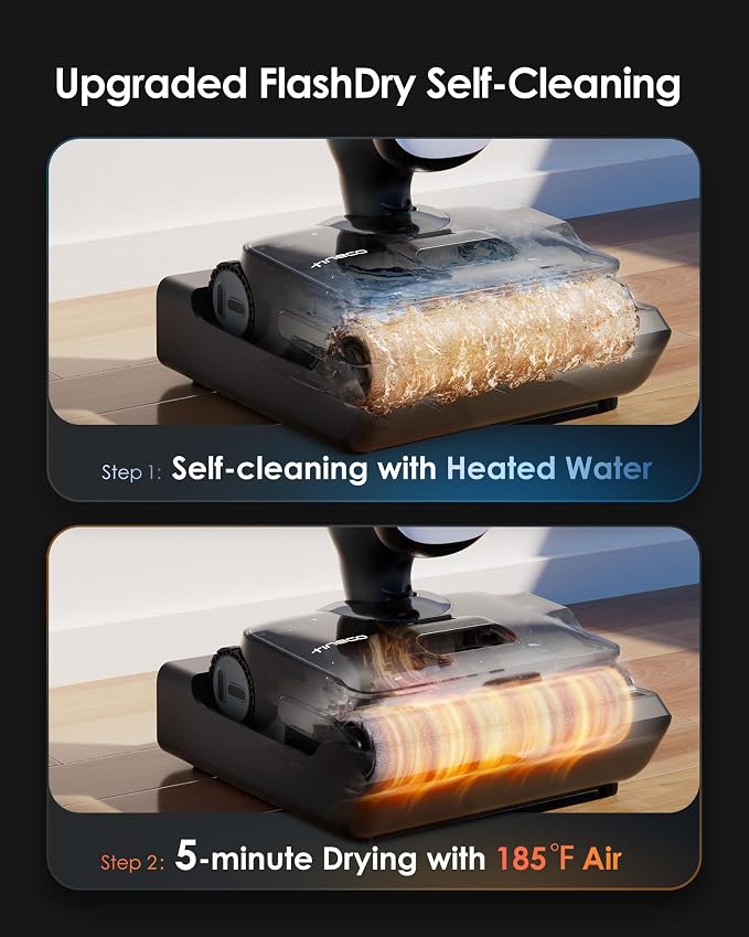 Floor One S9 Artist Pro Wet Dry Vacuum Cleaner, 22kPa Suction, 360° SmoothDrive, Anti-Tangle Design, 185°F Flashdry
