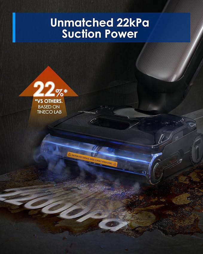 Floor One S9 Artist Steam Wet Dry Vacuum Cleaner, High-Temp Steam Cleaning, 22kPa Suction, 360° SmoothDrive, Anti-Tangle