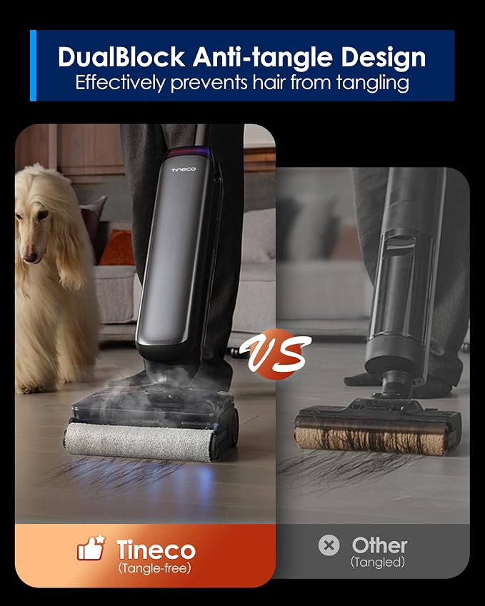 Floor One S9 Artist Steam Wet Dry Vacuum Cleaner, High-Temp Steam Cleaning, 22kPa Suction, 360° SmoothDrive, Anti-Tangle
