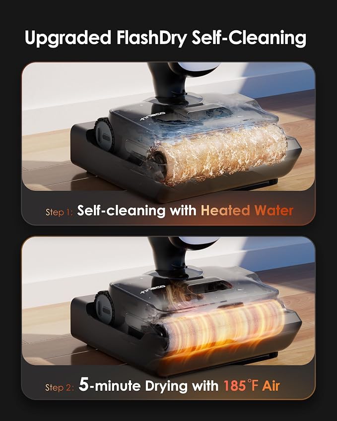 Floor One S9 Artist Steam Wet Dry Vacuum Cleaner, High-Temp Steam Cleaning, 22kPa Suction, 360° SmoothDrive, Anti-Tangle