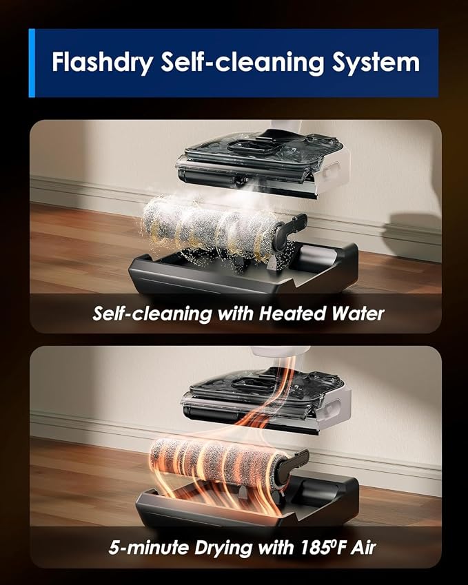 Floor ONE Switch S6 Stretch Wet Dry Vacuum Cleaner, Multi-Function, 180° Lay-Flat, Anti-Tangle Design, Self-Cleaning, 65Min