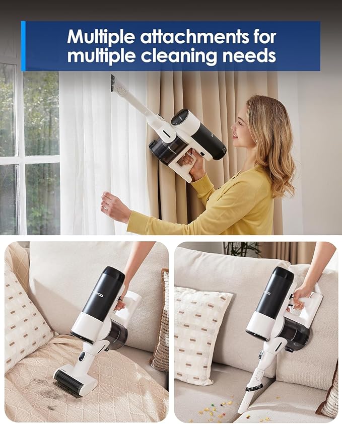 Floor ONE Switch S6 Stretch Wet Dry Vacuum Cleaner, Multi-Function, 180° Lay-Flat, Anti-Tangle Design, Self-Cleaning, 65Min