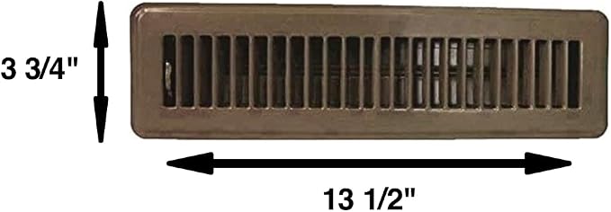 Floor Register 2” X 12” - Heavy Duty Walkable Register - Premium Finish - Easy Adjust air Supply Lever - 2 Inch by 12 Inch