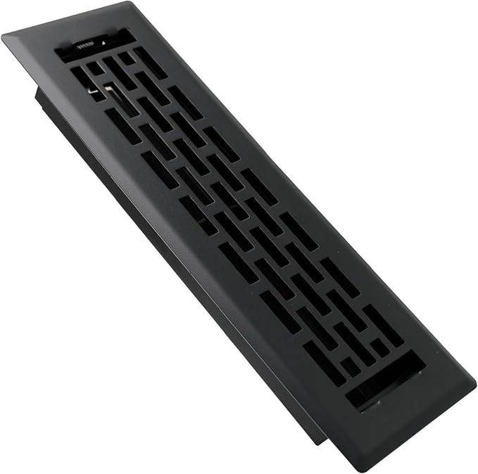 Floor Register 2x10 Inches - Heavy Duty Walkable Steel Floor Vents Ease Adjust Air Flow Direction Floor Registers - Boston