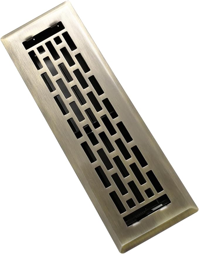 Floor Register 2x10 Inches - Heavy Duty Walkable Steel Floor Vents Ease Adjust Air Flow Direction Floor Registers - Boston