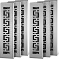 Floor Register 2x12-6 Pack Floor Vent Covers Heavy Duty Walkable Steel Floor Vents Adjustable Decorative Vent Covers for Home