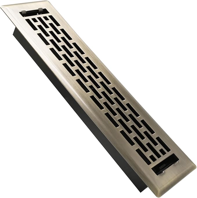 Floor Register 2x12 Inches - Heavy Duty Walkable Steel Floor Vents Ease Adjust Air Flow Direction Floor Registers - Boston