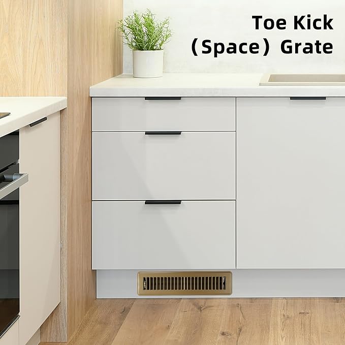Floor Register 2x14 - Heavy Duty Walkable Vent Covers for Home Floor and Sidewall, Steel Rust-Resistant Vent Registers Grille