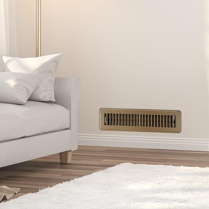 Floor Register 2x14 - Heavy Duty Walkable Vent Covers for Home Floor and Sidewall, Steel Rust-Resistant Vent Registers Grille