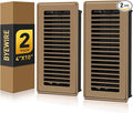 Floor Register 4x10, Adjustable Floor Vent Covers for Home Floor, Wall, Heavy Duty Walkable Steel Floor Vents, Rust-Proof