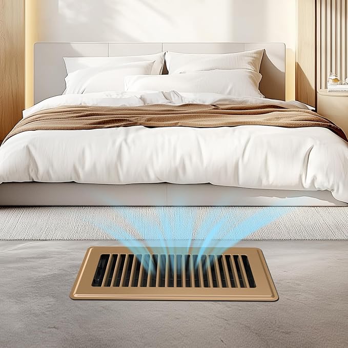 Floor Register 4x10, Adjustable Floor Vent Covers for Home Floor, Wall, Heavy Duty Walkable Steel Floor Vents, Rust-Proof