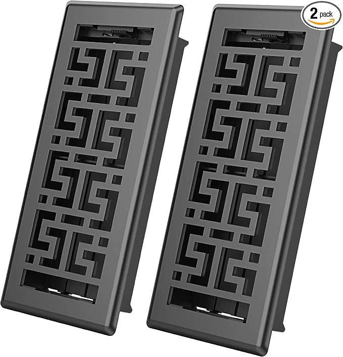 Floor Register 4X10 Inch Floor Vent Covers Heavy Duty Steel Floor Vents Adjustable Vent Register with Rust Resistant Coated