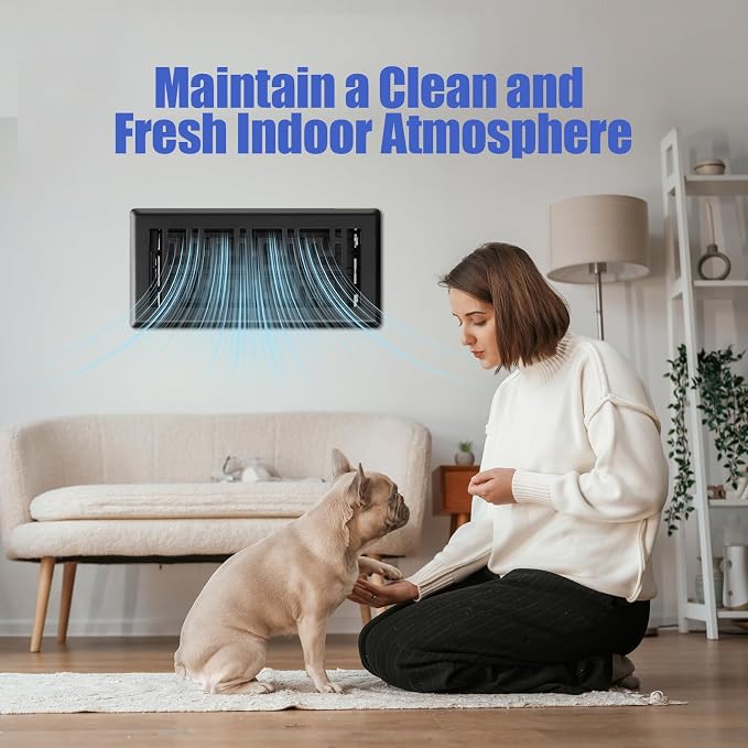 Floor Register 4X10 Inch Floor Vent Covers Heavy Duty Steel Floor Vents Adjustable Vent Register with Rust Resistant Coated