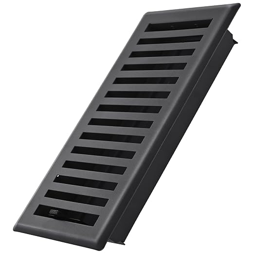 Floor Register 4X10 Inches, Heavy Duty Walkable Floor Vent Covers, Easy Adjust Air Supply Lever Decorative Floor Vents - Vent