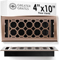 Floor Register 4x10 Vent Cover – Heavy-Duty Steel, Rustproof & Walkable Grates, Easy Drop-in Install, Adjustable Air Supply