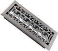 Floor Register 4x12 Inches Heavy Duty Walkable Steel Floor Registers Adjustable Airflow Floor Vent Covers - Satin Nickel