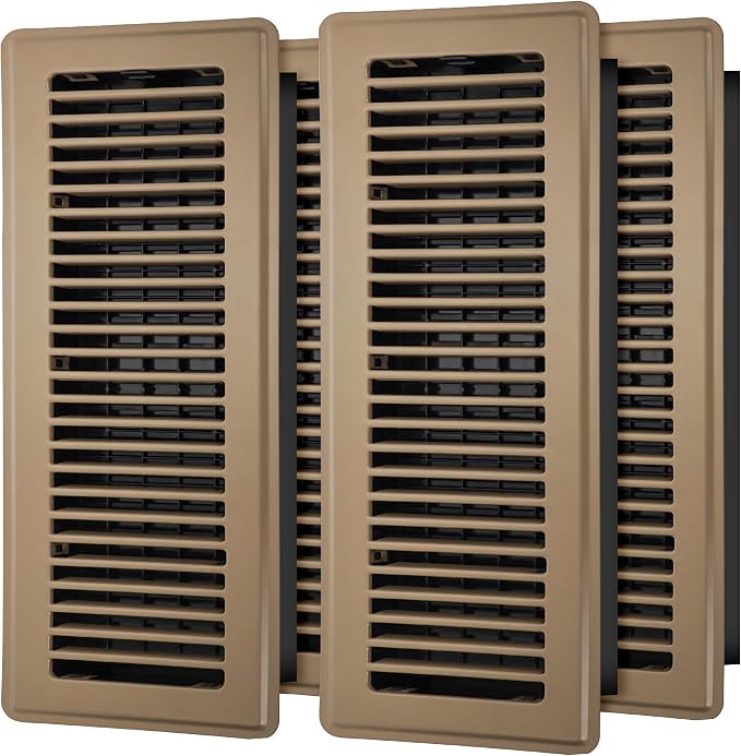 Floor Register 4x14, 4 Pack Floor Vent Covers for Home Floor Heavy Duty Steel Walkable Floor Vents Air Vent Covers for