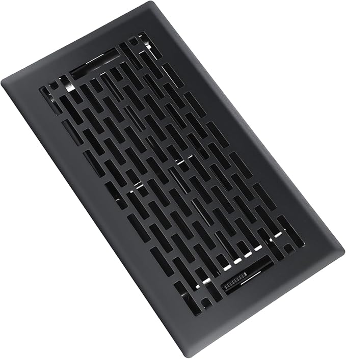 Floor Register 4x8 Inches - Heavy Duty Walkable Steel Floor Vents Ease Adjust Air Flow Direction Floor Registers - Boston