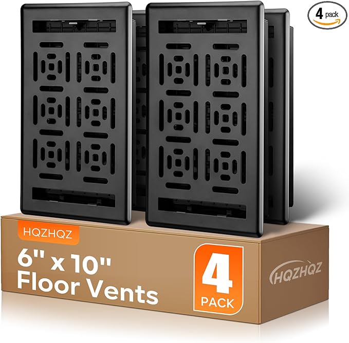 Floor Register 6x10, Heavy Duty Steel Walkable Floor Vent Covers, Adjustable Decorative Vent Covers for Home