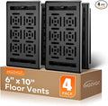 Floor Register 6x10, Heavy Duty Steel Walkable Floor Vent Covers, Adjustable Decorative Vent Covers for Home