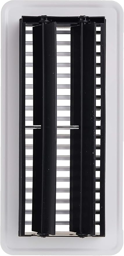 Floor Register, Includes Steel Grill and Rust-Proof Damper Box, 4" x 10", White (RGFW104), alternate product view 3