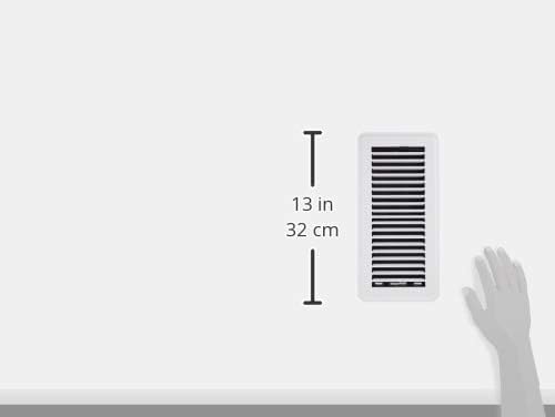 Floor Register, Includes Steel Grill and Rust-Proof Damper Box, 4" x 10", White (RGFW104), alternate product view 9