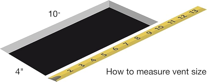 Floor Register Vent for 4-Inch by 10-Inch Vent Openings (Item Dimensions 11.5 x 5.5") - Easy Adjust Air Supply Lever