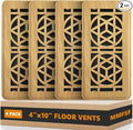Floor Vent Covers 4 Pack,Floor Register 4x10, Heavy Duty Walkable Steel Vent Cover, Adjustable Metal Decorative Vent Covers