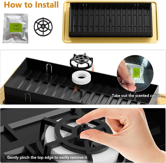 Floor Vent Covers 4 Pack,Floor Register 4x10, Heavy Duty Walkable Steel Vent Cover, Adjustable Metal Decorative Vent Covers