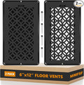 Floor Vent Covers, Floor Register 6x12, 2 Pack Adjustable Decorative Vent Covers for Home Floor, Ceiling or Sidewall Vent