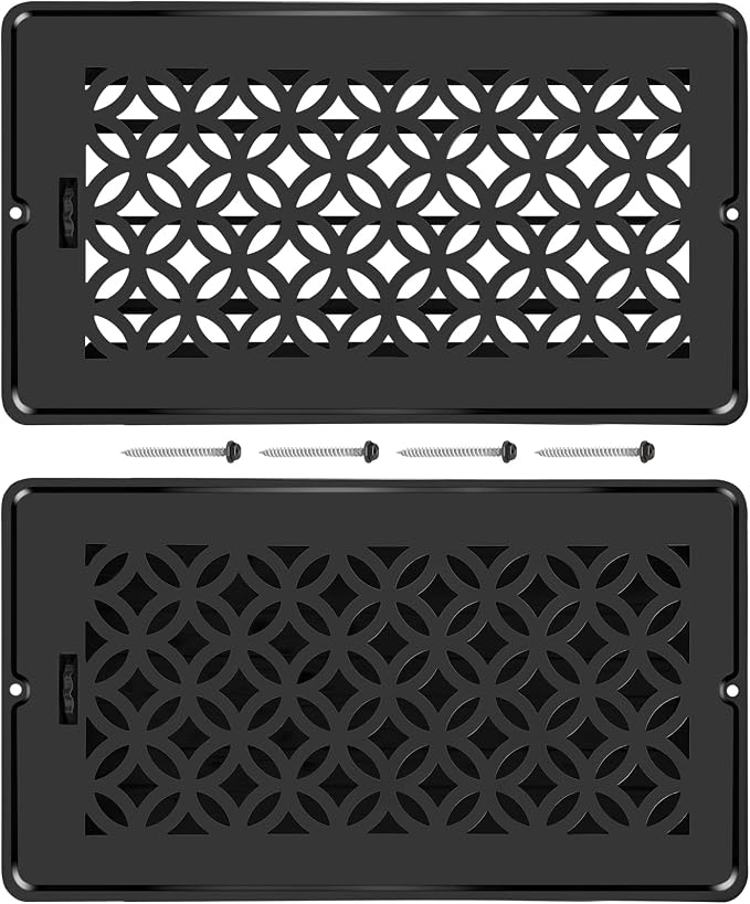 Floor Vent Covers, Floor Register 6x12, 2 Pack Adjustable Decorative Vent Covers for Home Floor, Ceiling or Sidewall Vent