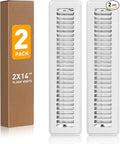 Floor Vents 2x14 Floor Register, Vent Covers for Home Floor 2 Pack, Rust Proof Finish Vent Covers, Premium Metal Heater Vent
