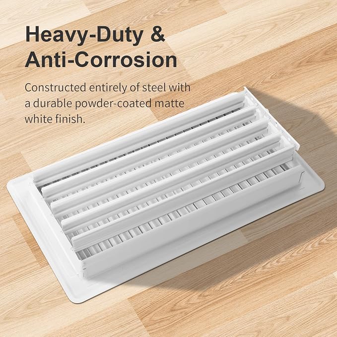 Floor Vents 2x14 Floor Register, Vent Covers for Home Floor 2 Pack, Rust Proof Finish Vent Covers, Premium Metal Heater Vent