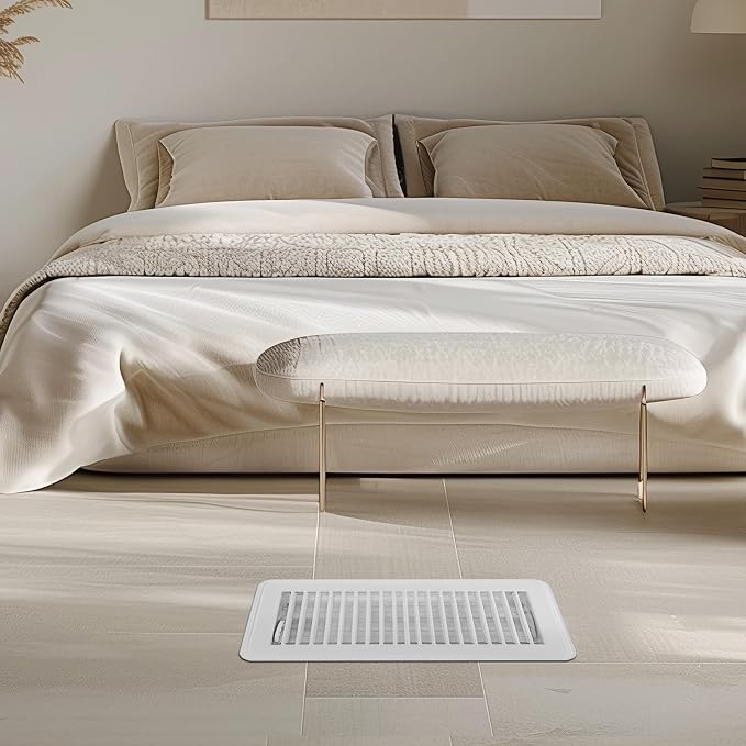 Floor Vents 2x14 Floor Register, Vent Covers for Home Floor 2 Pack, Rust Proof Finish Vent Covers, Premium Metal Heater Vent