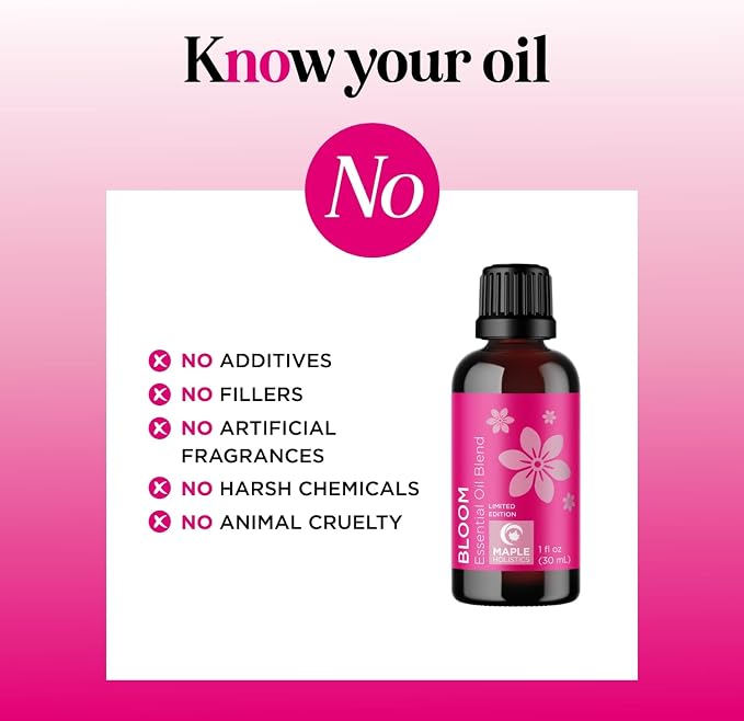 Floral Essential Oil Blend for Diffuser - Flower Essential Oil for Diffusers Baths Candles Soaps & DIYs with Pure Undiluted
