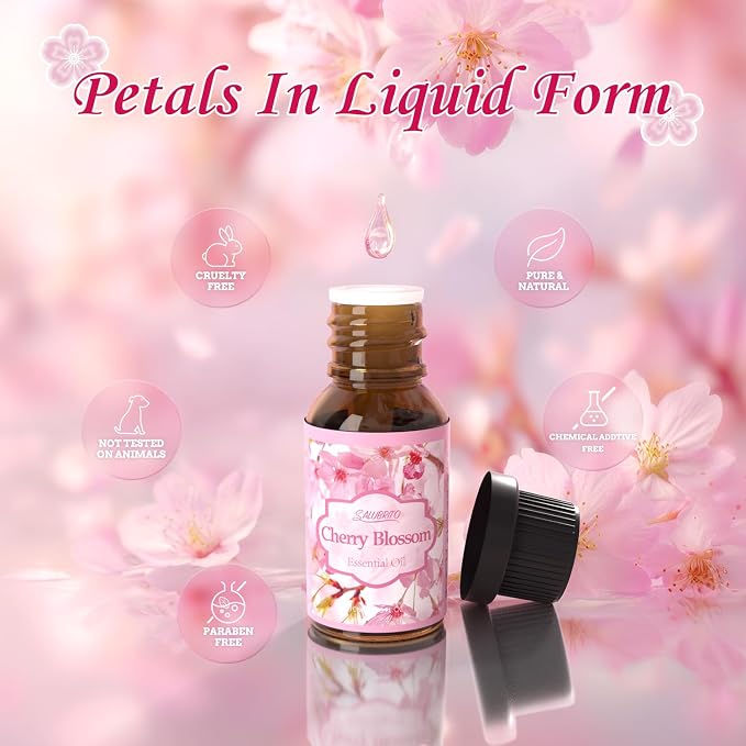 Floral Fragrance Oils Set, Essential Oils for Diffuser & Candle Making Scents, 6x10ml Aromatherapy Oils Gift Set - Jasmine