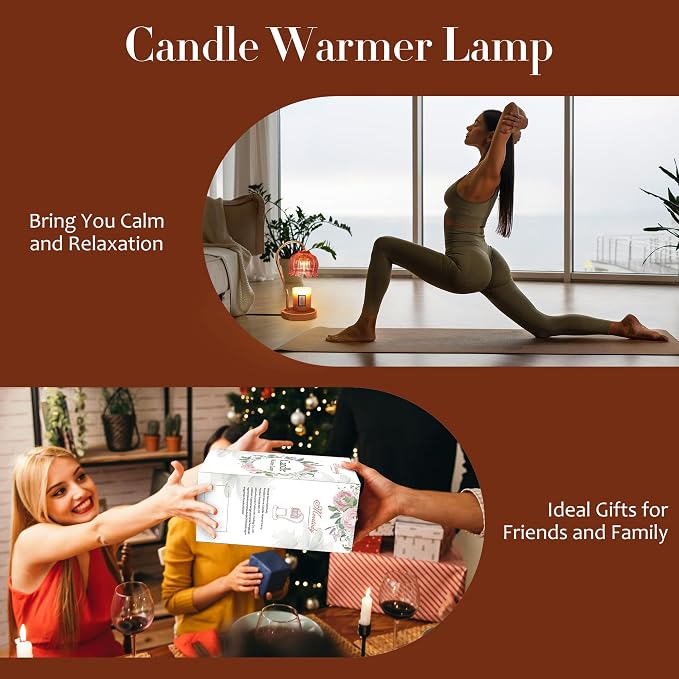 Flower Candle Warmer Lamp with Timer - Dimmable Electric Candle Warmer for All Jar Scented Candles - Mother's Day Gift Home