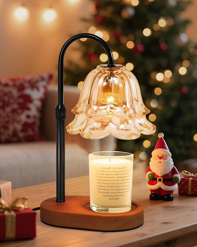 Flower Candle Warmer Lamp with Timer - Dimmable Electric Candle Warming Lamps, product image
