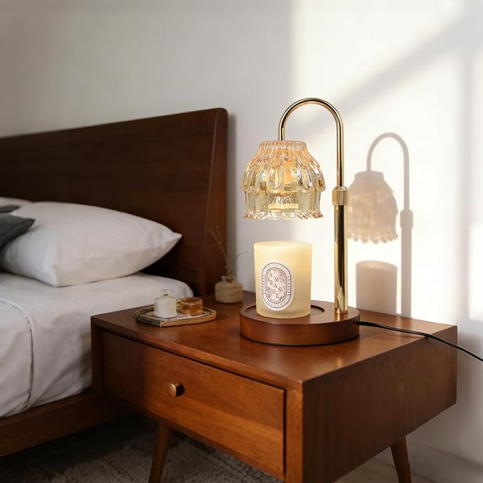 Flower Candle Warmer Lamp with Timer Dimmer, Adjustable Height, Birthday Housewarming Gifts for Women Mom, New Home Bedroom