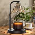 Flower Candle Warmer Lamp with Timer - Electric Modern Wax Melt Warmer Black Scented Jar Candles Light Room Decor for House