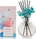 Flower Reed Diffuser Set 5.07oz Cashmere Vanilla Scent Diffuser with Sticks Home Fragrance Reed Diffuser for Bathroom Shelf