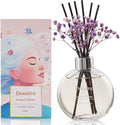 Flower Reed Diffuser Set 5.07oz Lavender Thyme Scent Diffuser with Sticks Home Fragrance Reed Diffuser for Bathroom Shelf