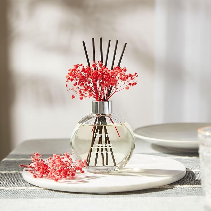 Flower Reed Diffuser Set 5.07oz Orange Blossom Scent Diffuser with Sticks Home Fragrance Reed Diffuser for Bathroom Shelf