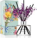 Flower Reed Diffuser Set / 6.7oz / Cashmere Vanilla/Scent Diffuser with Sticks Home Fragrance Reed Diffuser for Bathroom
