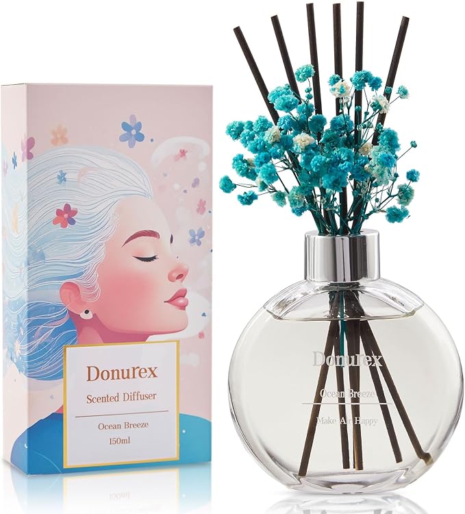 Flower Reed Diffusers for Home with Ocean Breeze, alternate product view 8